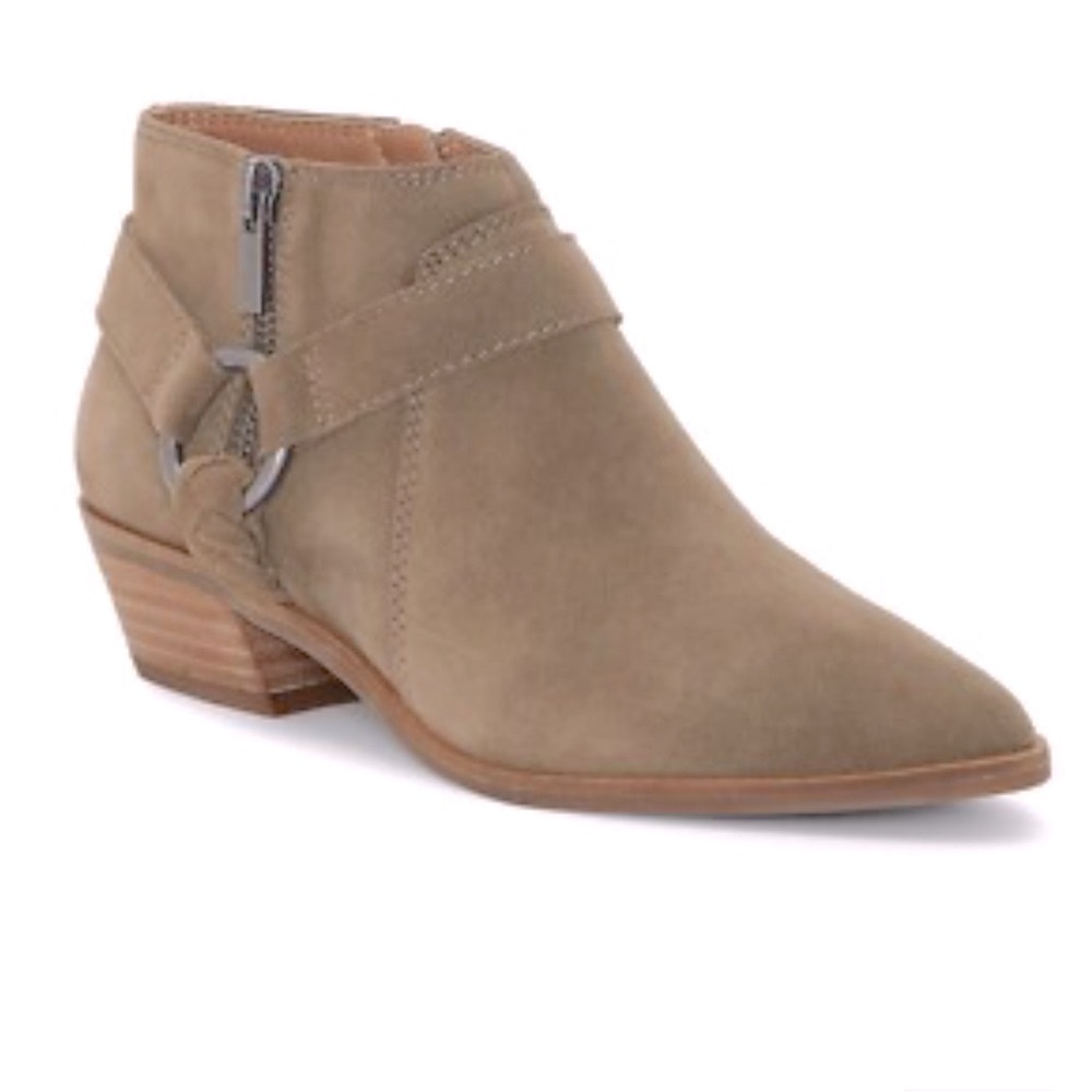 NWOT! Lucky Brand Western Inspired Enitha Harness Booties. Dark Taupe. Size 9.5.
